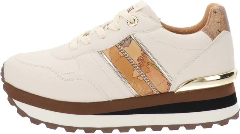 Alviero Martini 1a Classe Dames Sneakers van Kunstleer Beige Dames