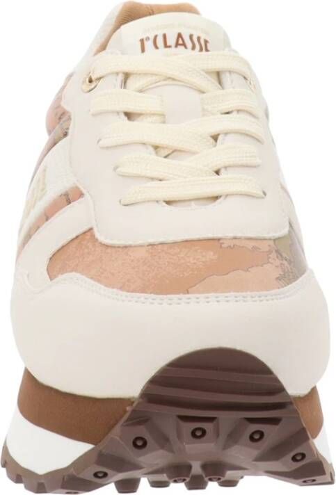 Alviero Martini 1a Classe Dames Sneakers van Kunstleer Beige Dames