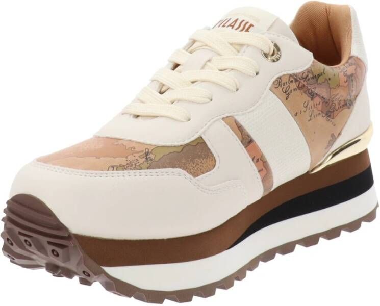 Alviero Martini 1a Classe Dames Sneakers van Kunstleer Beige Dames