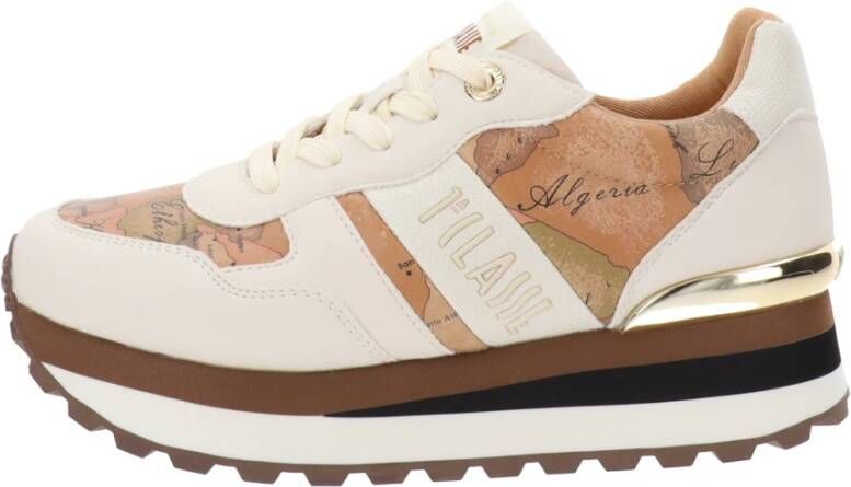 Alviero Martini 1a Classe Dames Sneakers van Kunstleer Beige Dames