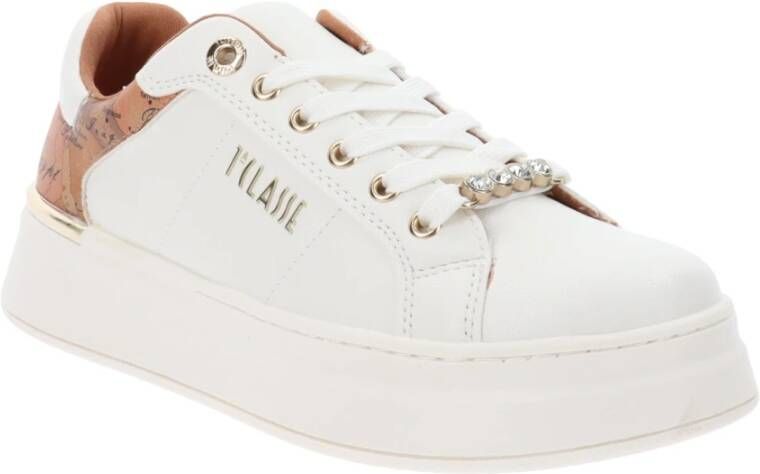 Alviero Martini 1a Classe Damesneakers van Kunstleer Beige Dames