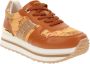 Alviero Martini 1a Classe Stijlvolle Leren en Stoffen Sneakers Brown Dames - Thumbnail 2