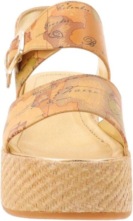 Alviero Martini 1a Classe Elegante Sandalen van Kunstleer Beige Dames