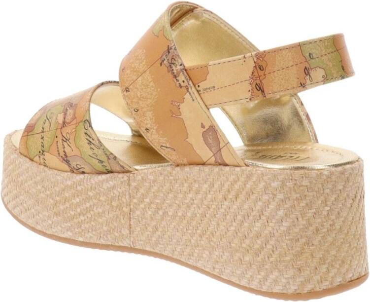 Alviero Martini 1a Classe Elegante Sandalen van Kunstleer Beige Dames