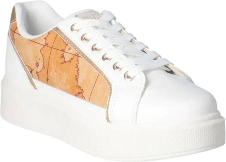 Alviero Martini 1a Classe Geo Classic Leren Sneakers White Dames