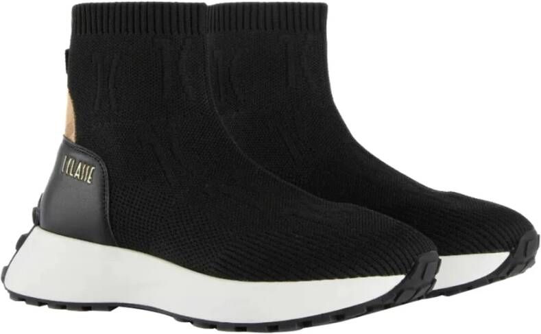 Alviero Martini 1a Classe Hoge Top Sok Sneakers met Logo Black Dames