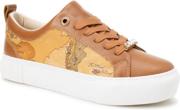 Alviero Martini 1a Classe Klassieke Geo Sneakers Brown Dames