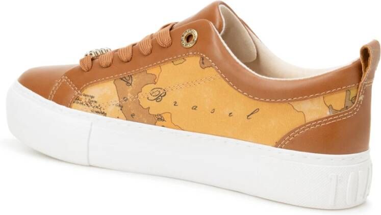 Alviero Martini 1a Classe Klassieke Geo Sneakers Brown Dames