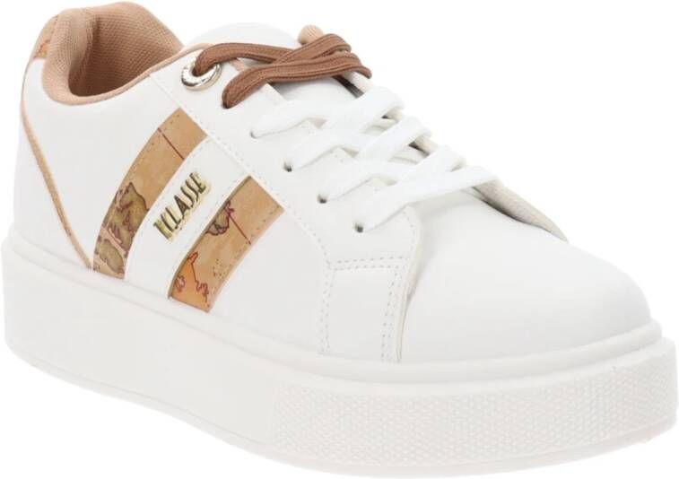 Alviero Martini 1a Classe Sneakers van Kunstleer Stijlvol Casual Chic White Dames