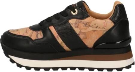 Alviero Martini 1a Classe Zwarte Sneakers met Geo Classic Print Black Dames