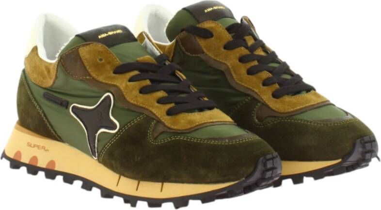 Ama Brand Groene Sneakers Model 3049 S.run Green Heren