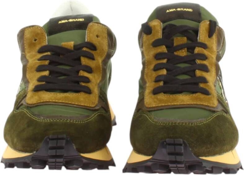 Ama Brand Groene Sneakers Model 3049 S.run Green Heren