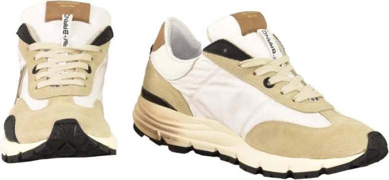 Ama Brand Klassieke Sneakers met Rubberen Zool Beige Heren