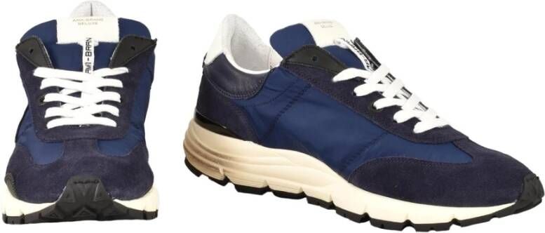 Ama Brand Klassieke Sneakers met Rubberen Zool Blue Heren