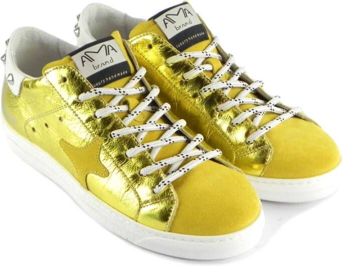 Ama Brand Sneakers Geel Dames