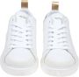 Ama Brand Wit Goud Leren Sneakers Vetersluiting White Dames - Thumbnail 2