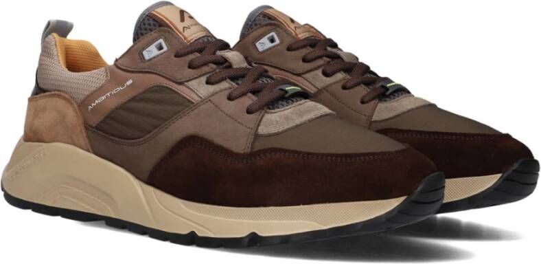 Ambitious Bruine Casual Sneakers Strider Brown Heren