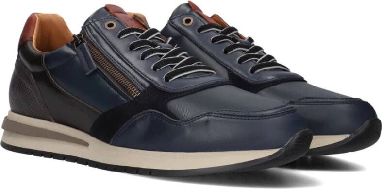 Ambitious Casual-Sportieve Sneakers met Metalen Rits Blue Heren