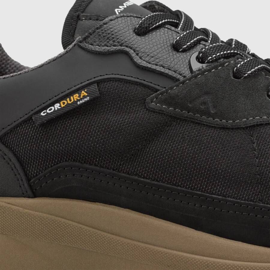 Ambitious Cordura Sneaker met Oversized Sole Black Heren