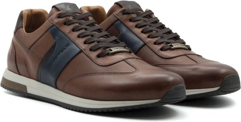 Ambitious Klassieke Leren Sneaker met Unieke Silhouet Brown Heren