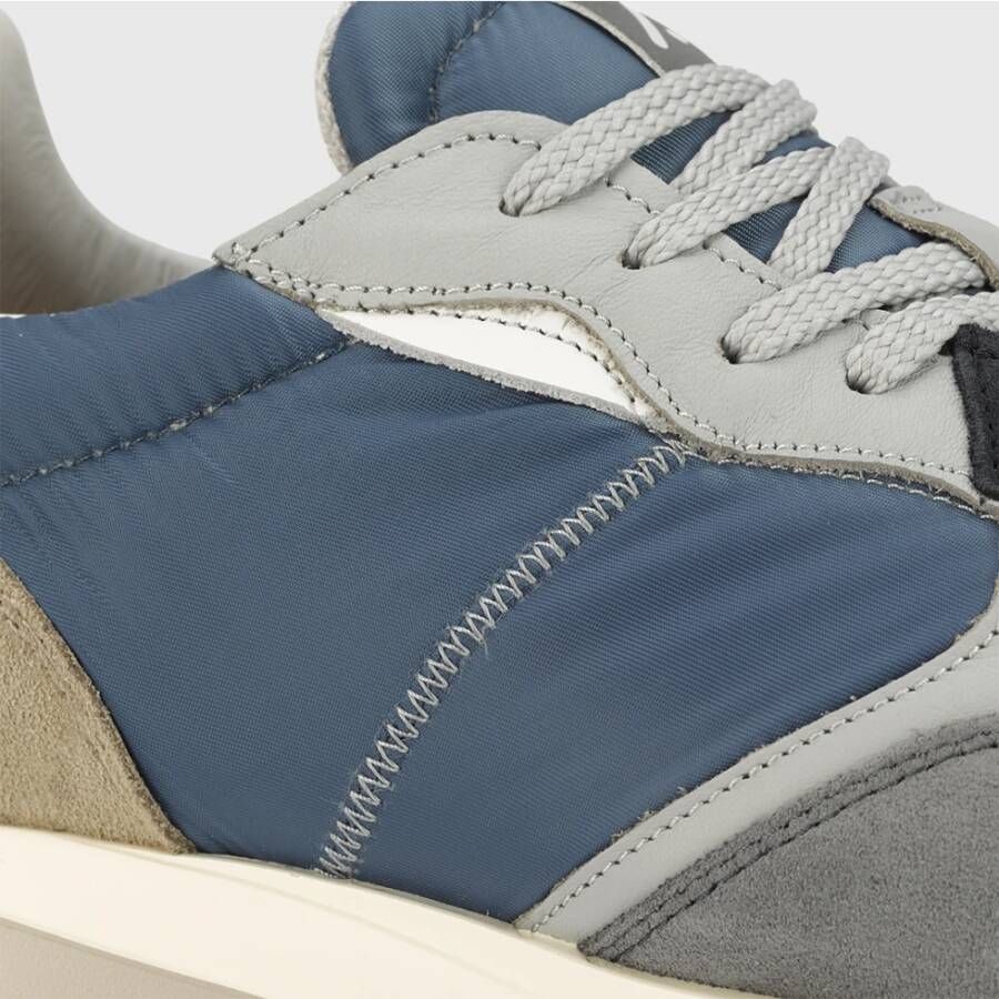 Ambitious Leren en Suède Runner Schoen Blue Heren