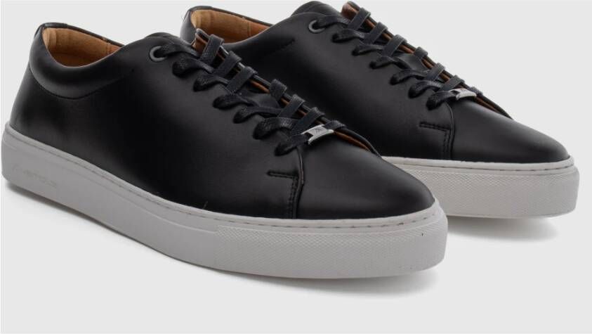 Ambitious Minimalistische Leren Sneaker Black Heren