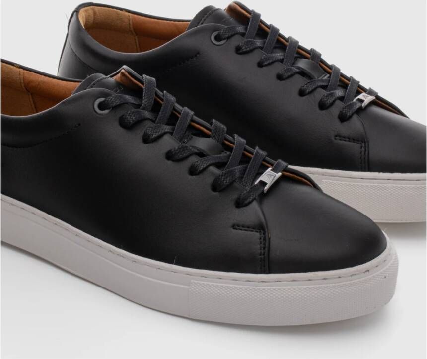 Ambitious Minimalistische Leren Sneaker Black Heren