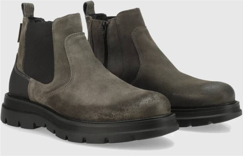 Ambitious Urban Chunky Suede Chelsea Boots Gray Heren