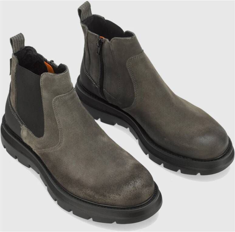 Ambitious Urban Chunky Suede Chelsea Boots Gray Heren