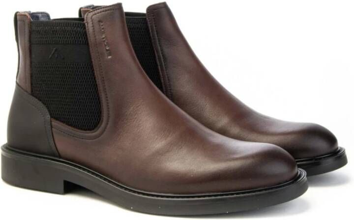 Ambitious Zwarte leren Chelsea Boot met zijrits Brown Heren