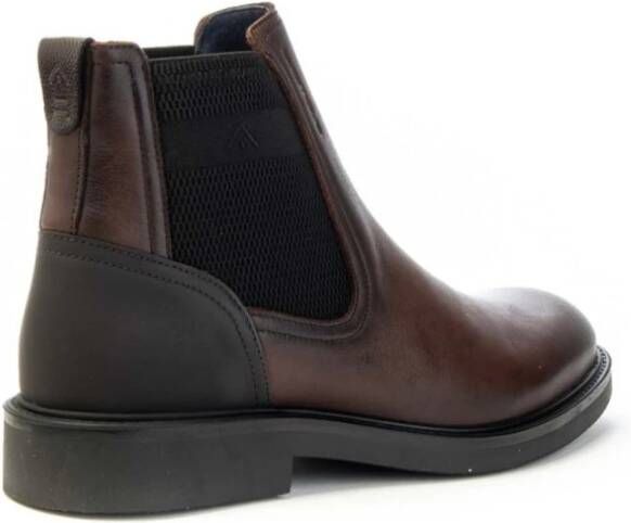 Ambitious Zwarte leren Chelsea Boot met zijrits Brown Heren