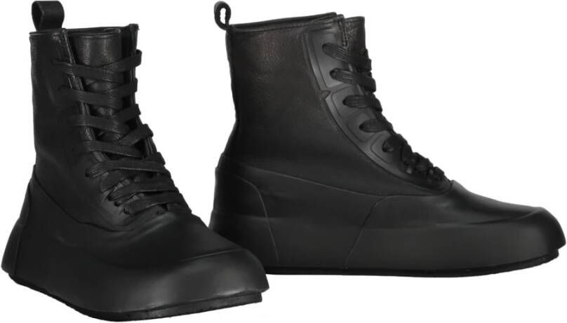 Ambush Hoge leren sneakers Black Dames