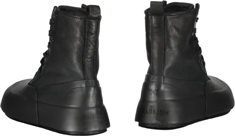 Ambush Hoge leren sneakers Black Dames