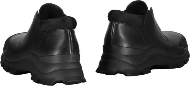 Ambush Vierkante Neus Leren Veterschoenen Black Heren