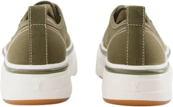 Ami Paris Cotton sneakers Green Heren