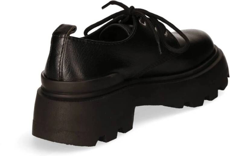 Ami Paris Gestructureerde Leren Derby Schoenen Black Heren