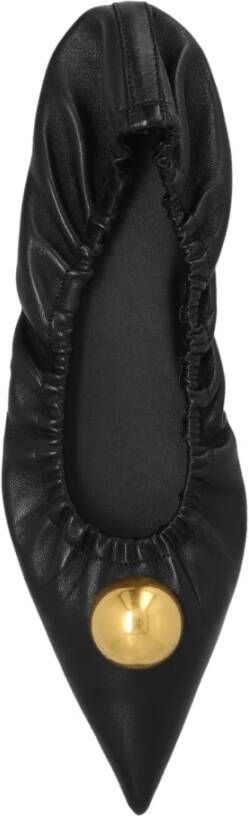 Ami Paris Leren Ballerinas Black Dames