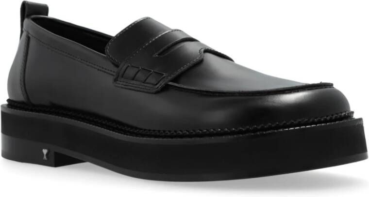 Ami Paris Leren Loafers Black Heren