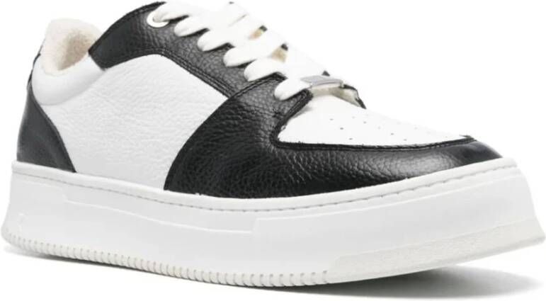 Ami Paris Witte Leren Arcade Sneakers White Heren