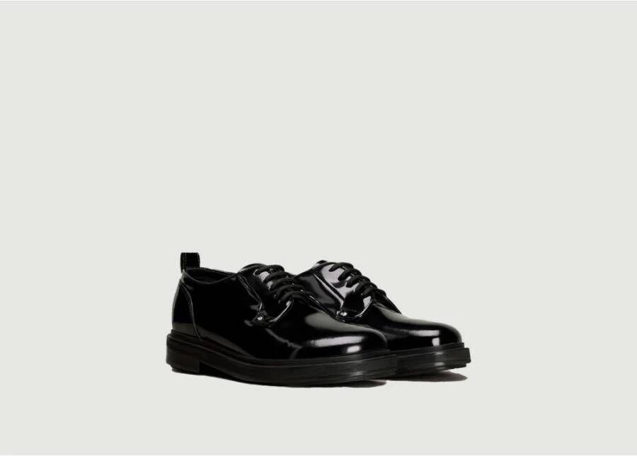 Ami Paris Zwarte Anatomische Toe Derbies Black Heren