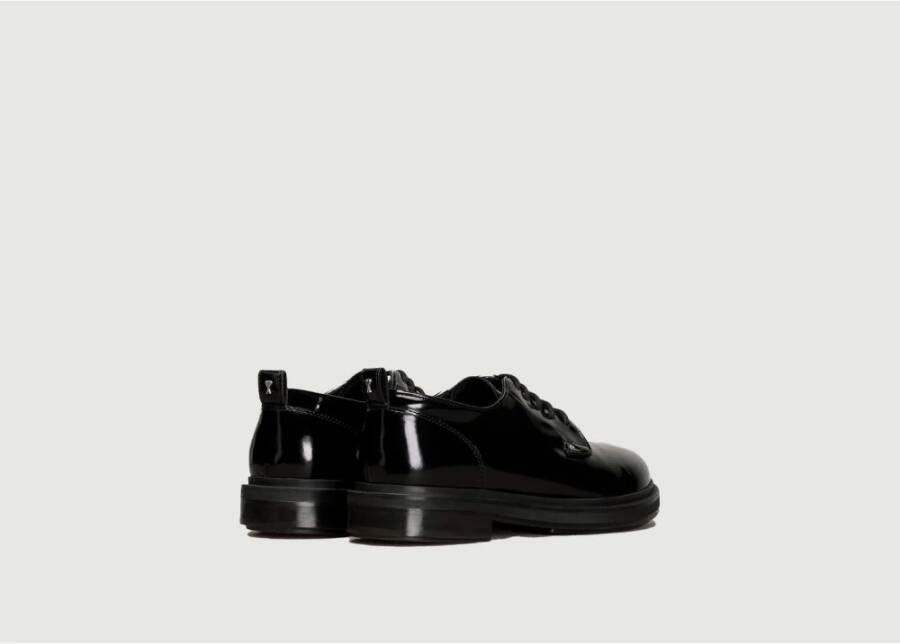 Ami Paris Zwarte Anatomische Toe Derbies Black Heren