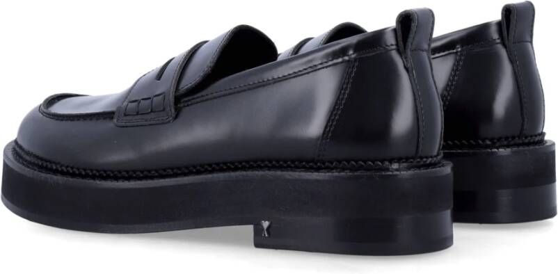 Ami Paris Zwarte Chunky Loafers Gesloten Schoenen Black Heren