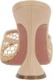 Amina Muaddi Beige Mesh Heeled Mules Sandalen Beige Dames - Thumbnail 4