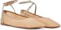 Amina Muaddi Beige Witte Ballerina Schoenen Beige Dames - Thumbnail 2