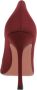 Amina Muaddi Bourgondische Kristal Broche Stiletto Hakken Red Dames - Thumbnail 3