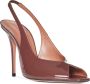 Amina Muaddi Bruine Peep-Toe Slingback Pumps Brown Dames - Thumbnail 6