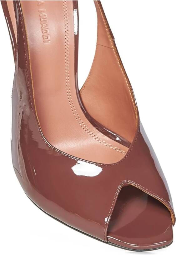 Amina Muaddi Bruine Hakken Sandalen Brown Dames