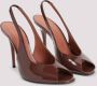 Amina Muaddi Bruine Peep-Toe Slingback Pumps Brown Dames - Thumbnail 15