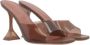 Amina Muaddi Bruine PVC Vierkante Neus Muilezel Sandalen Brown Dames - Thumbnail 2