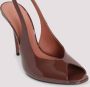 Amina Muaddi Bruine Peep-Toe Slingback Pumps Brown Dames - Thumbnail 12